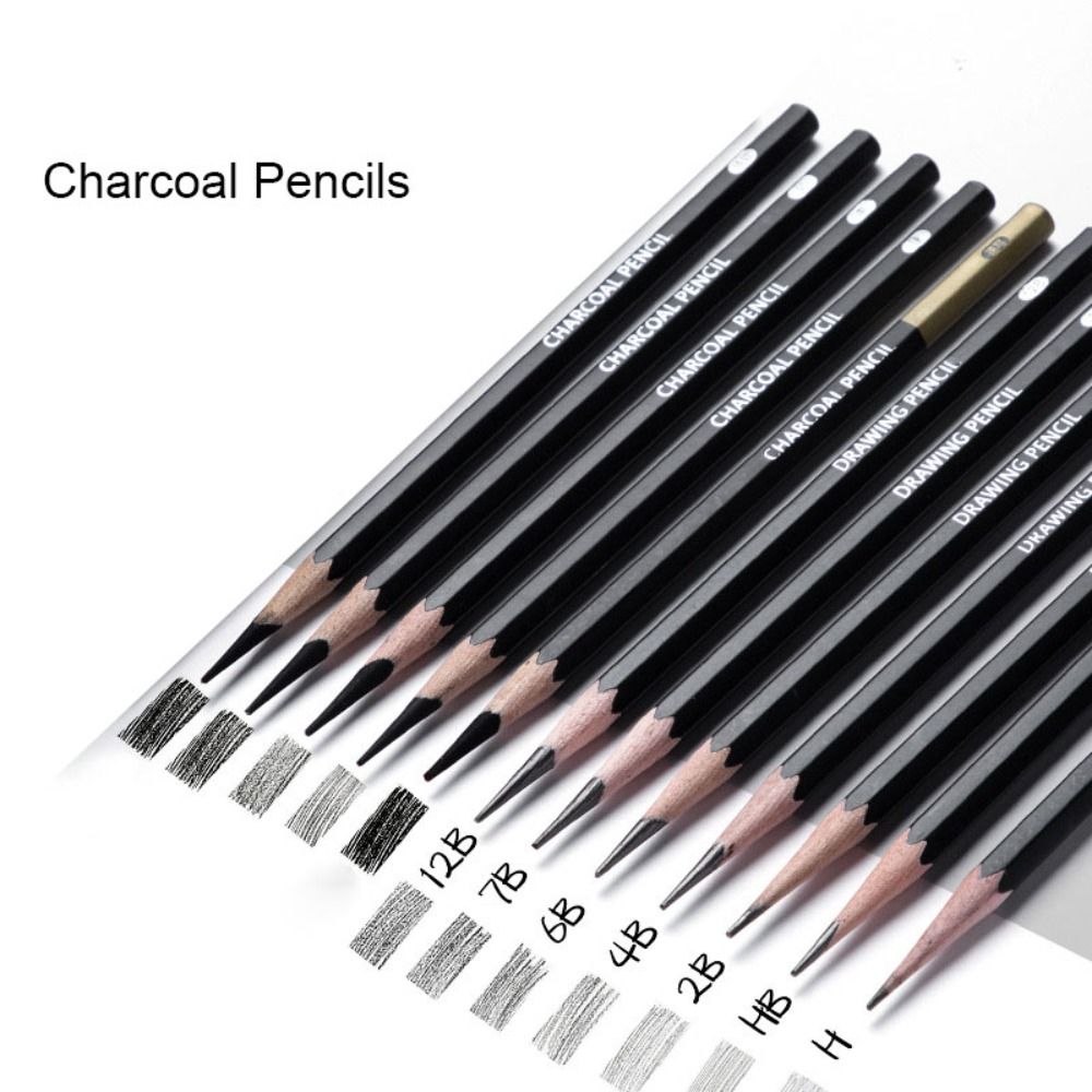 Sketching Charcoal Set - Crayons de dessin professionnels en graphite