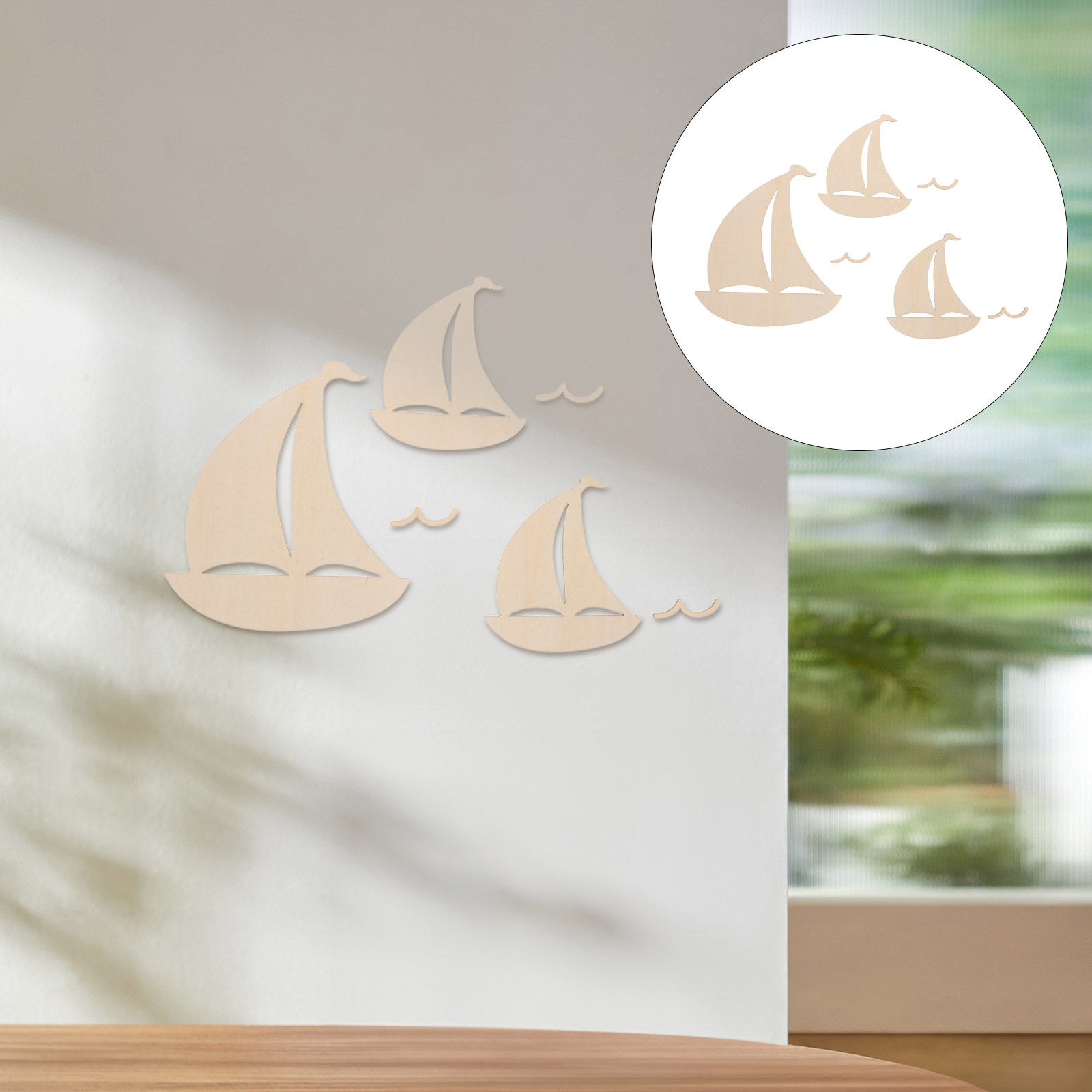 Art And Craft For Nursery - Lot de 6 décorations en bois