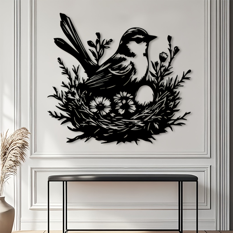 Art And Craft For Nursery - CIFBUY Décoration murale en métal, nid