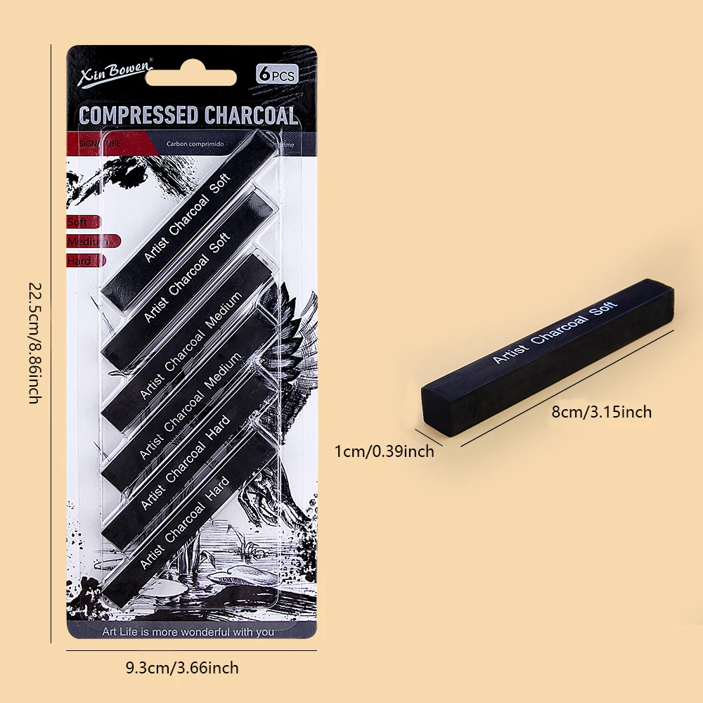Sketching Charcoal Set - Ensemble de barres de charbon de