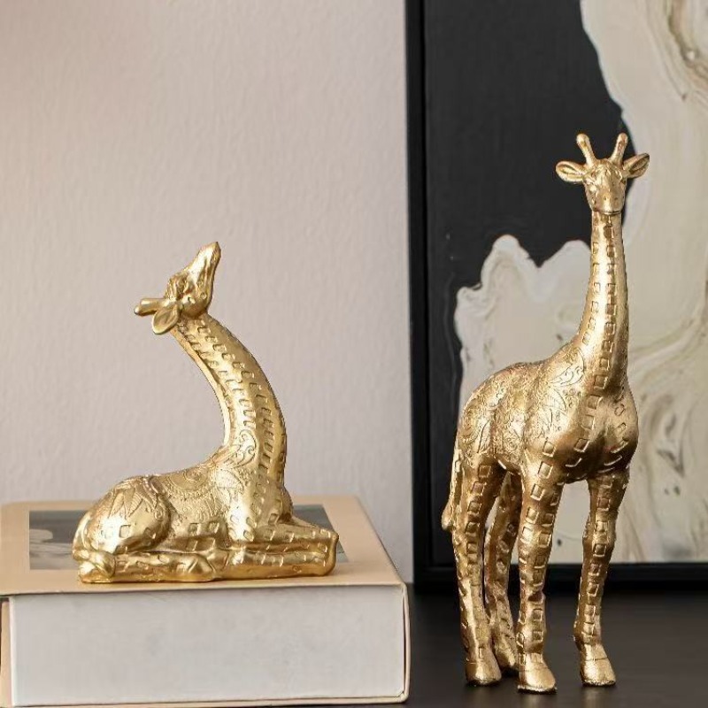 Art Craft Cafe - Lot de 2 décorations girafe, statues