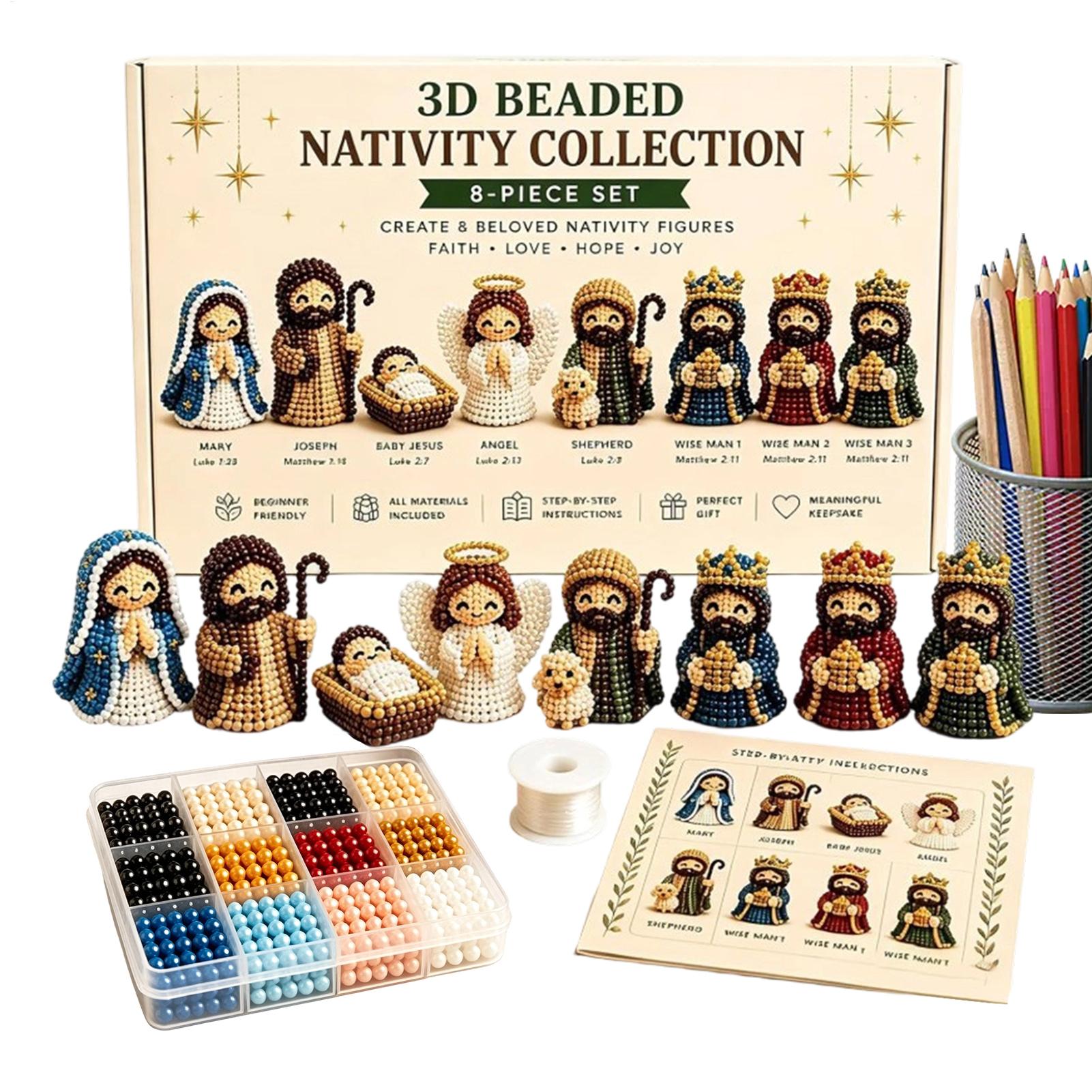 Art Craft Gifts For Adults - Kit d'Art Perlé Crèche de Noël