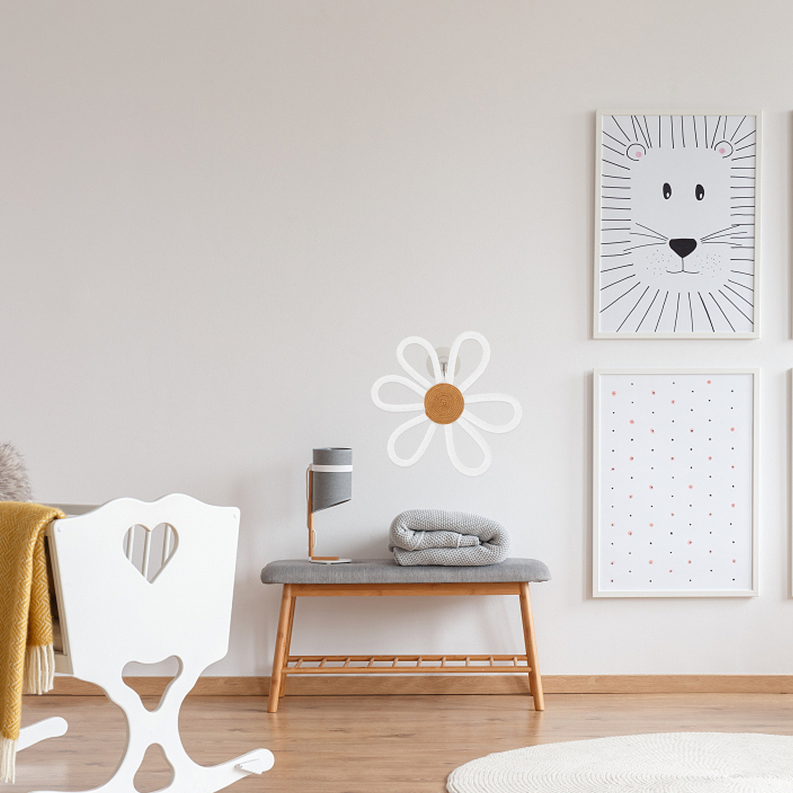Art And Craft For Nursery - Décoration murale tressée en macramé style