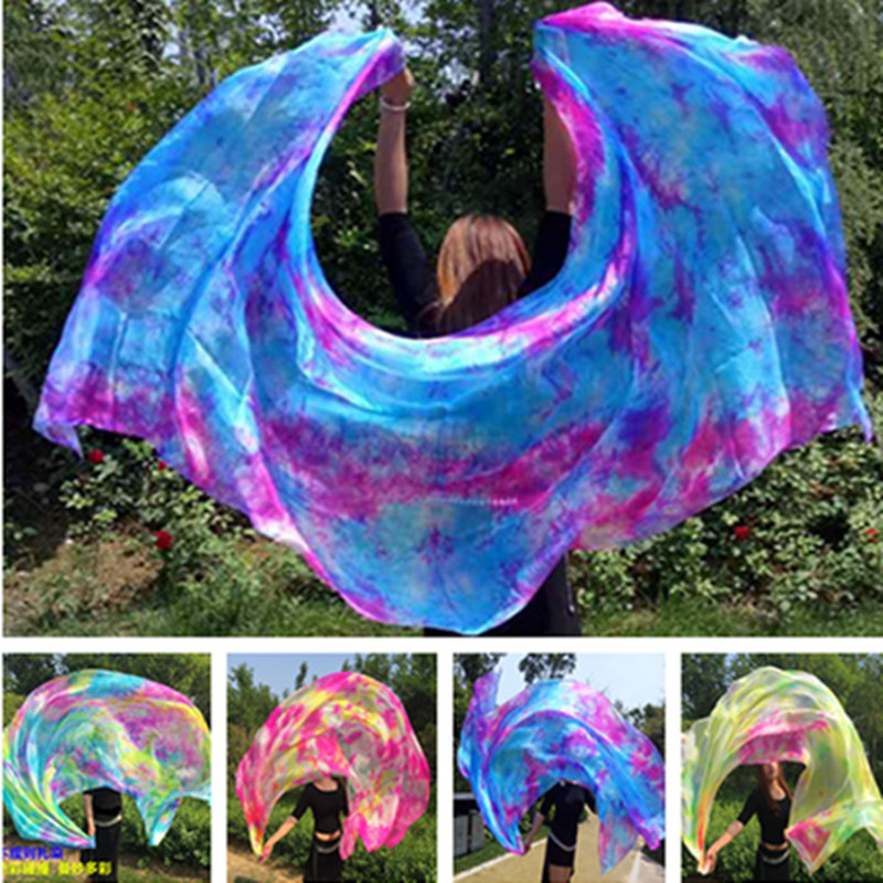 Silk Painting Dye - InjVeil-Écharpes tie-dye en ylène 100% véritable,
