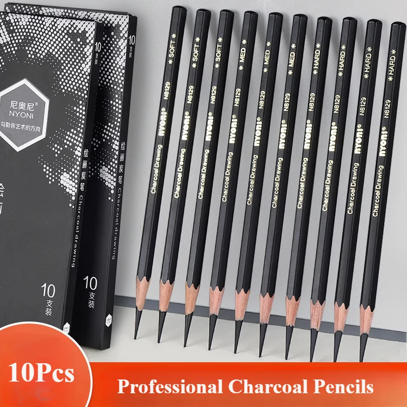 Sketching Charcoal Set - Ensemble de crayons à charbon de