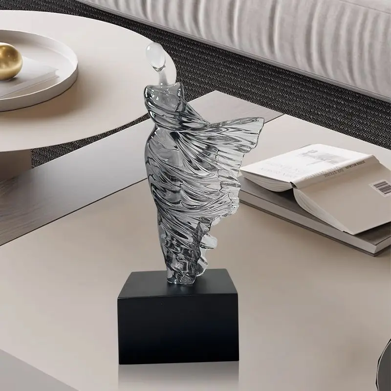 Art Craft Cafe - Sculpture en résine de personnage abstrait,