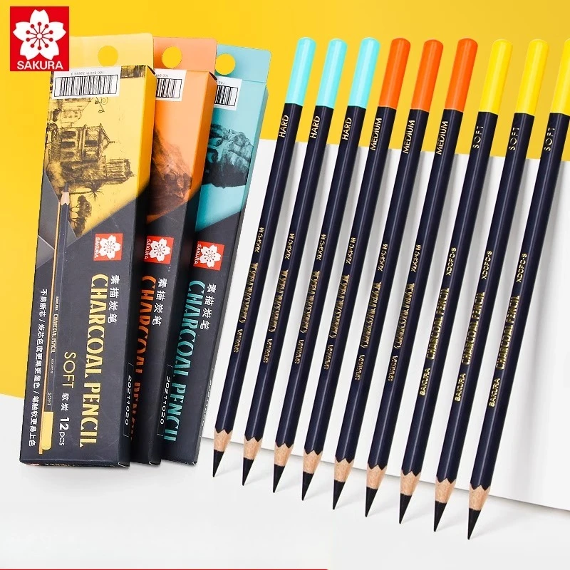 SAKURA crayon à charbon de boi - Sketching Charcoal Set avis et prix