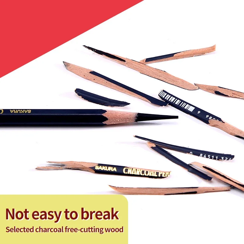 SAKURA crayon à charbon de boi - Sketching Charcoal Set avis et prix