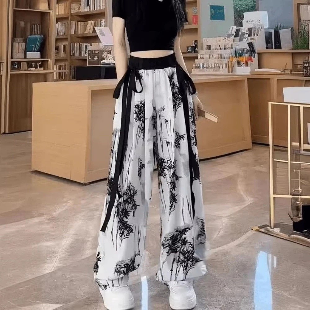 Pantalon décontracté rétro en  - Silk Painting Dye avis et prix