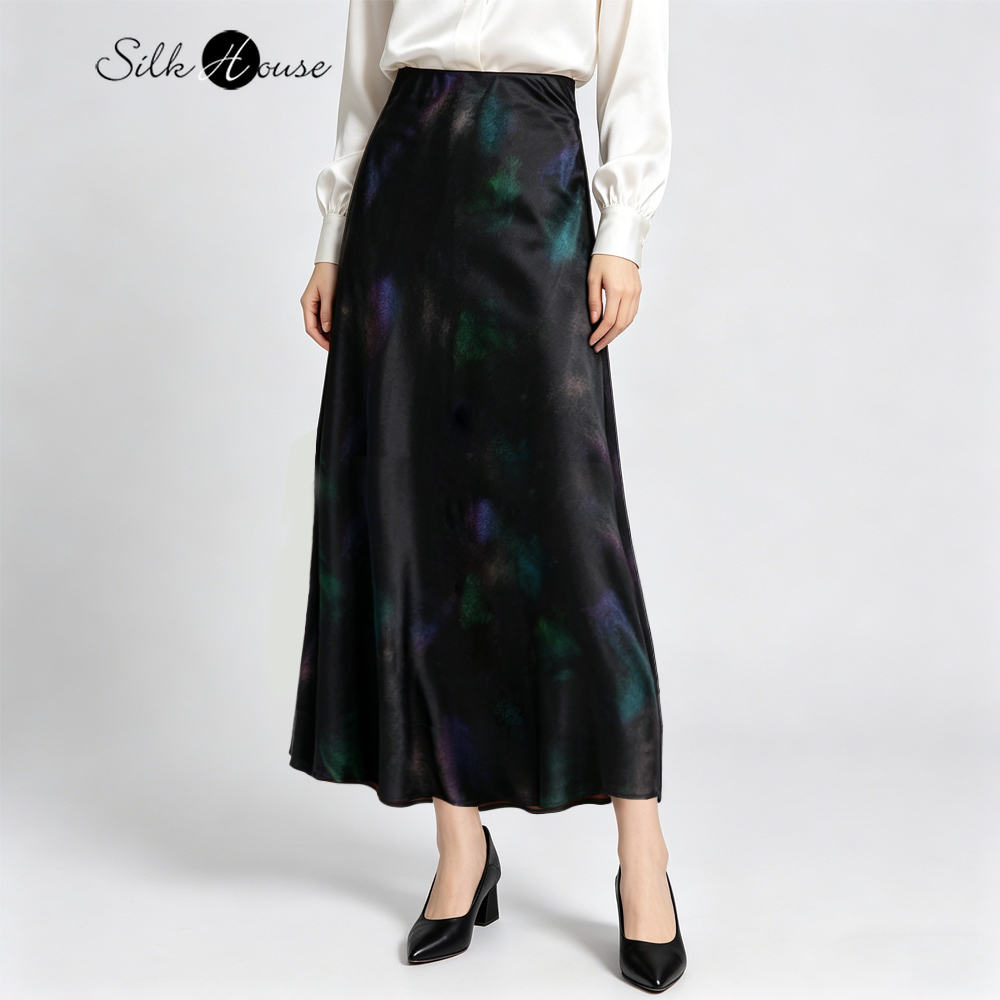 Jupe longue en soie de mûrier  - Silk Painting Dye avis et prix