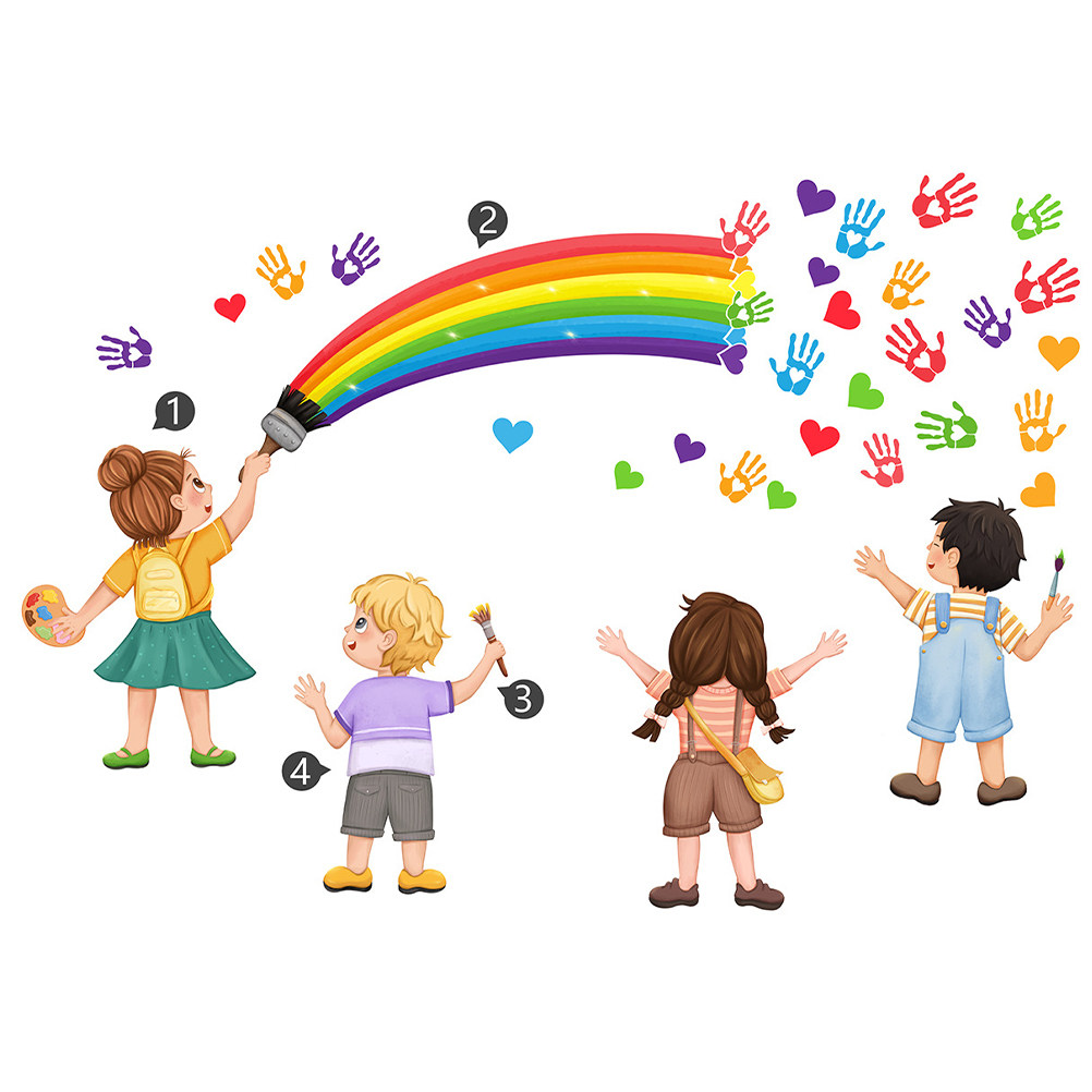 Décoration murale arc-en-ciel  - Art And Craft For Nursery avis et prix