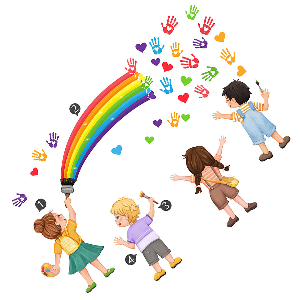 Décoration murale arc-en-ciel  - Art And Craft For Nursery avis et prix