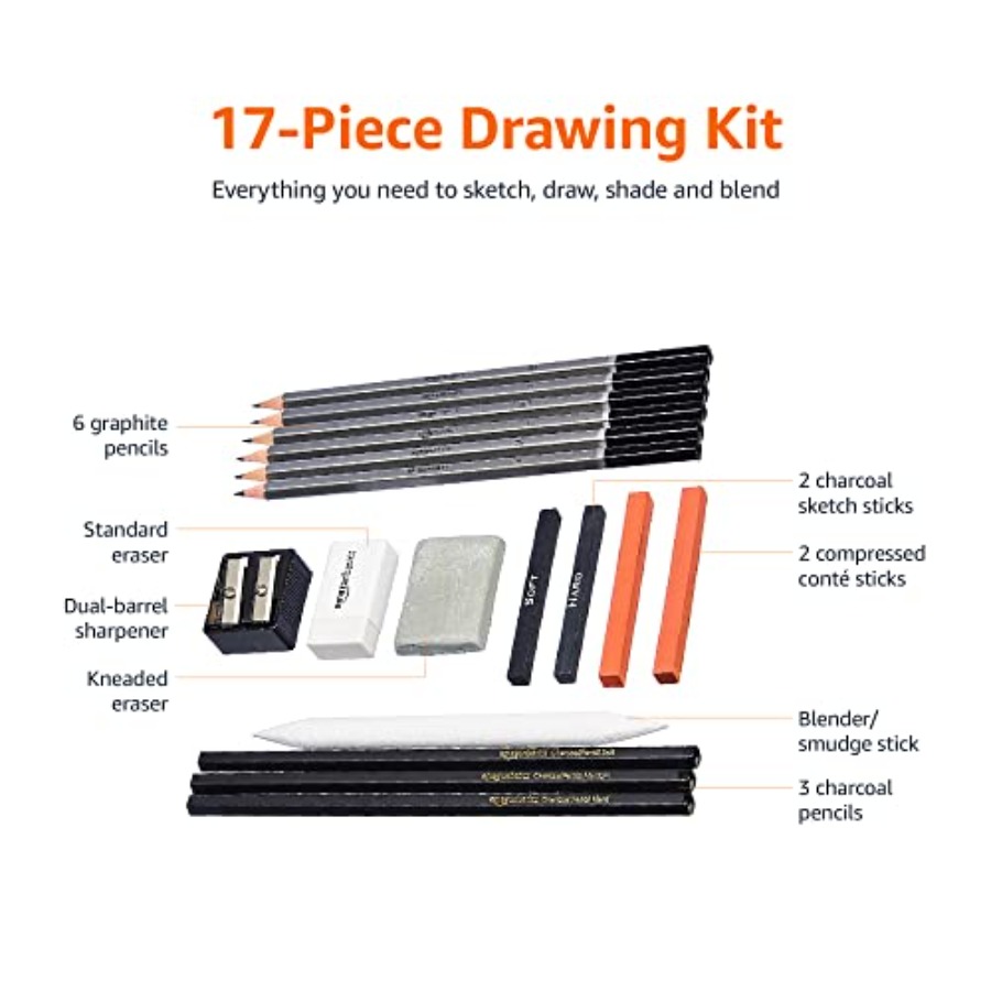 Kit de crayons d'art pour croq - Sketching Charcoal Set avis et prix